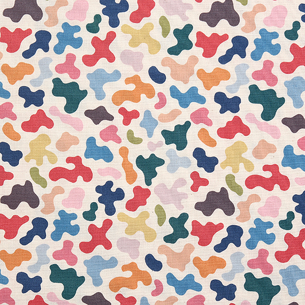 [코튼프린트] 카모 프린트원단 - 아이보리