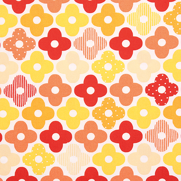 [코스모] 에코 01 옥스포드 프린트원단 - 오렌지