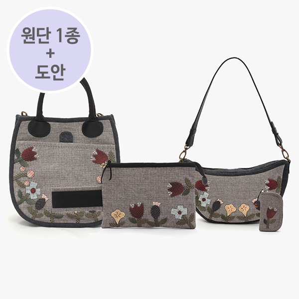 퀼트의시작은? 엔조이퀼트와 함께,[바이핸즈] 원단도안세트 - 도란도란 프리미엄 세트