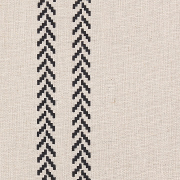 [국산린넨] 대폭 라틴 스트라이프 린넨 프린트원단 - 곤색 (1/2Yd)