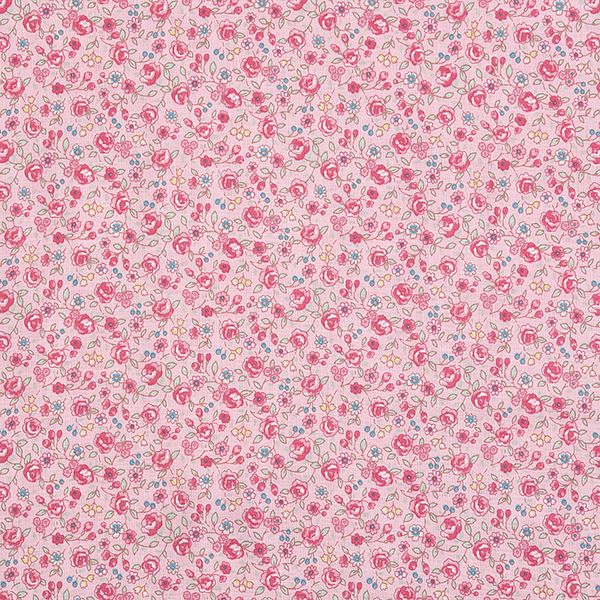 퀼트의시작은? 엔조이퀼트와 함께,[코튼프린트] 대폭 60수 아사 넝쿨 꽃 론 프린트원단 - 핑크