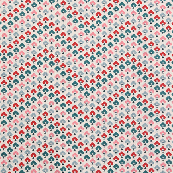 [라일리블레이크] 썸머 하우스 컬렉션 토피어리 셰브런 프린트원단 - 레드