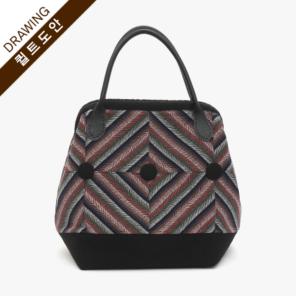 [바이핸즈] 퀼트도안 - 헤링본 휠 가방