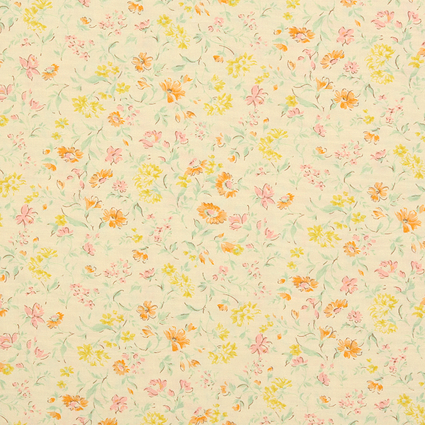 [세븐베리] 브로드 팰리 컬러 플로랄 데이지 프린트원단 - 미모사