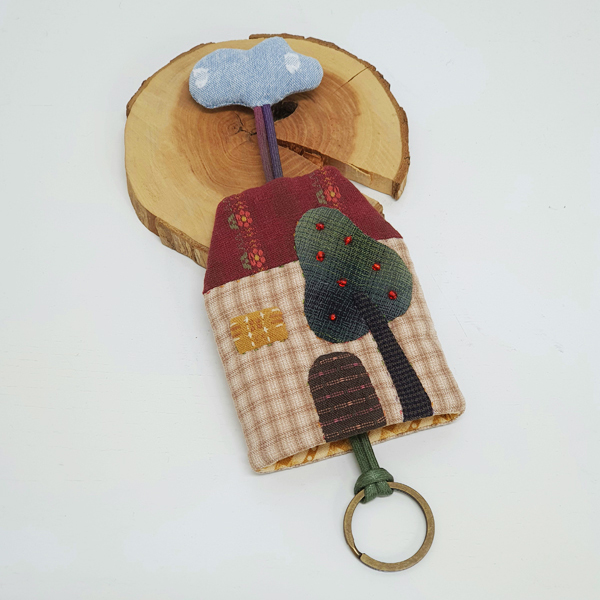 [핸드메이드뿌냐] 퀼트패키지 소품 - 하우스 키홀더 (빨강)