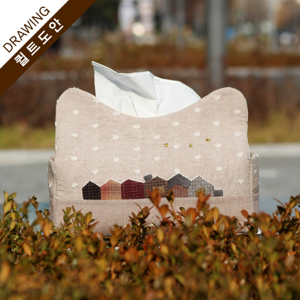 [바이핸즈] 퀼트도안 - 눈꽃마을 티슈케이스