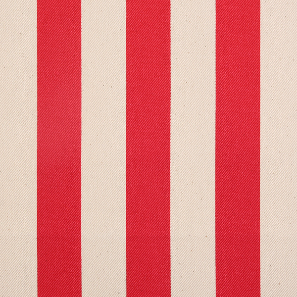[코튼프린트] 대폭 볼드 스트라이프 캔버스 프린트원단 - 레드