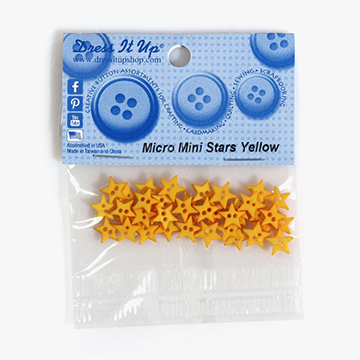 [제시제임스] 장식단추 드레스잇업 - 2923(MICRO MINI STARS YELLOW) (개)