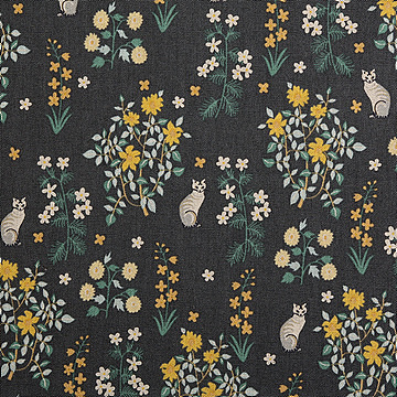 [유와] 챠멧 컬렉션 443121 린넨 캔버스 프린트원단 - 그레이 (1/4yd) (D02)CC443121-3 (개)