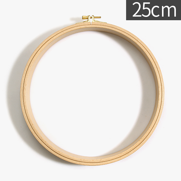퀼트의시작은? 엔조이퀼트와 함께,[너즈] 펀치니들 전용 우드 원형 수틀 - 25cm (폭 3.5cm) 180-4
