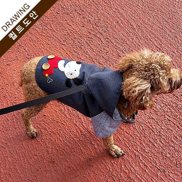 [바이핸즈] 퀼트도안 - 멍뭉이 애견 후드점퍼