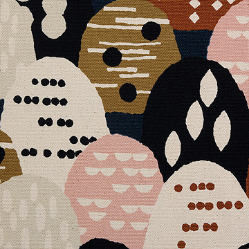 [코스모] 북유럽의 숲 21705 02 옥스포드 프린트원단 - 네이비 (1/2Yd)