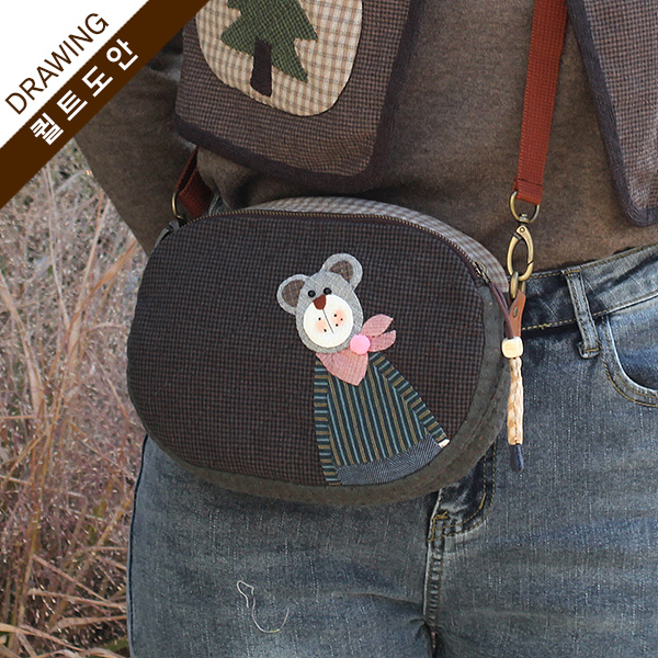 [바이핸즈] 퀼트도안 - 피싱베어 크로스백