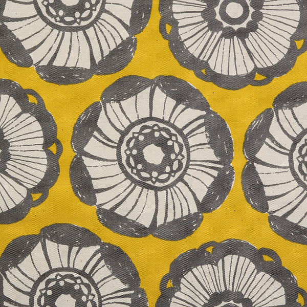 퀼트의시작은? 엔조이퀼트와 함께,[코카] 잠보 단색 꽃무늬 옥스포드 프린트원단 - 옐로우