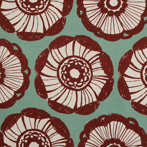 퀼트의시작은? 엔조이퀼트와 함께,[코카] 잠보 단색 꽃무늬 옥스포드 프린트원단 - 민트