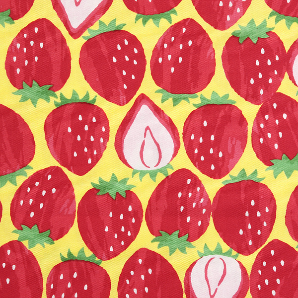 [코카] 후르츠 01 스트로베리 옥스포드 프린트원단 - 옐로우