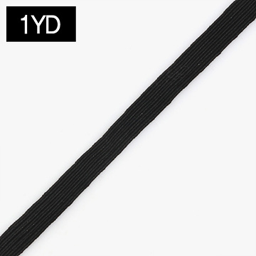 [기본부자재] 고무밴드 10mm 1YD - 블랙 (개)
