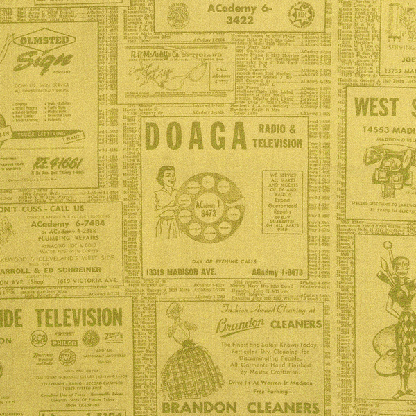 [페인트브러쉬] 링링 폰북 골드 프린트원단 - 옐로우