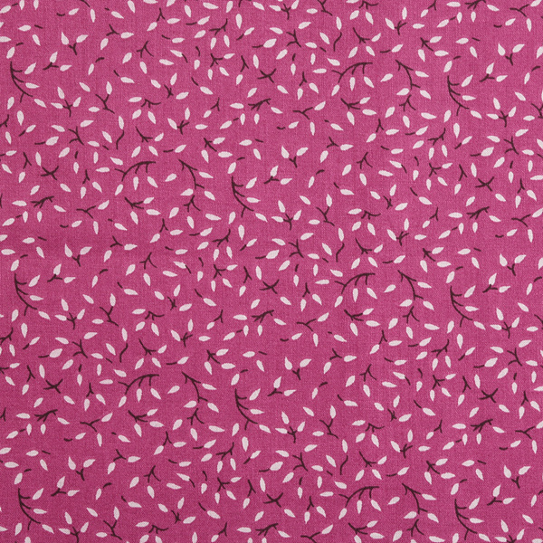 퀼트의시작은? 엔조이퀼트와 함께,[페인트브러쉬] 티아라 리프 브란처스 핑크 프린트원단 - 핑크