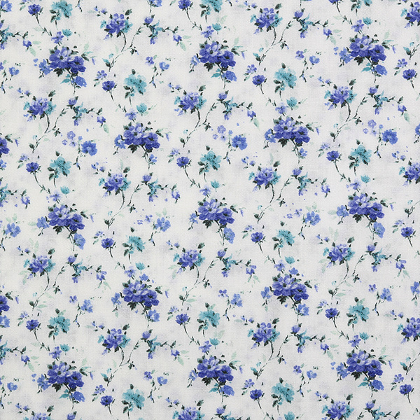 [유와] 샤르망 컬렉션 보태니컬 셔팅 프린트원단 - 블루 (1/4yd) (D01)CC823114-1