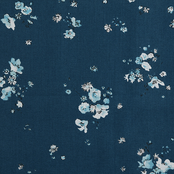 [유와] 샤르망 컬렉션 플라워 셔팅 프린트원단 - 블루 (1/4yd) (D01)CC823091-3