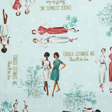 [크래프트코튼] 언더레스트메이트 미 프린트원단 - 라이트블루 (1/2Yd)