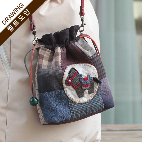 [바이핸즈] 퀼트도안 - 마리오 미니 조리개 가방