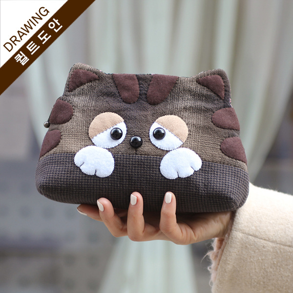 [바이핸즈] 퀼트도안 - 마이캣 파우치