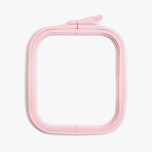퀼트의시작은? 엔조이퀼트와 함께,[너즈] 플라스틱 핑크 사각 수틀 - 14.5cm x 16.5cm 170-12 PINK