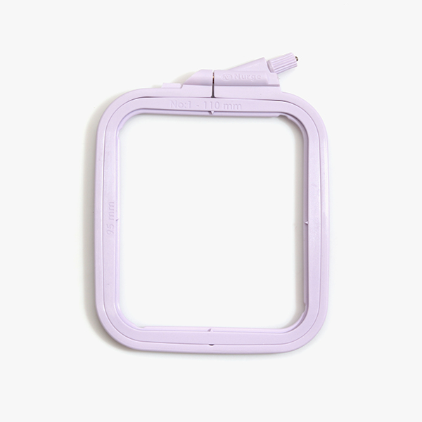 퀼트의시작은? 엔조이퀼트와 함께,[너즈] 플라스틱 라일락 사각 수틀 - 9.5cm x 11cm 170-11 LILAC