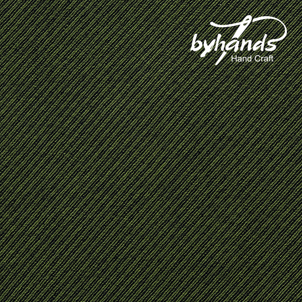 [바이핸즈] 트윌 사선 스트라이프 선염체크원단 - 라이트그린 (더블롤링 10YD)