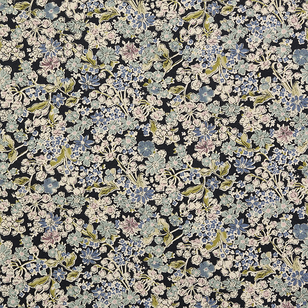 퀼트의 명가 엔조이퀼트,[고바야시] 잔꽃무늬 6628 프린트원단 - 네이비