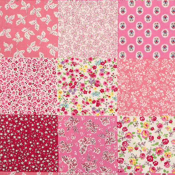 퀼트의시작은? 엔조이퀼트와 함께,[고바야시] 잔꽃무늬 패치워크 6871 프린트원단 - 핑크