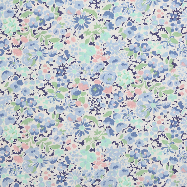 퀼트의시작은? 엔조이퀼트와 함께,[고바야시] 잔꽃무늬 6878 프린트원단 - 블루