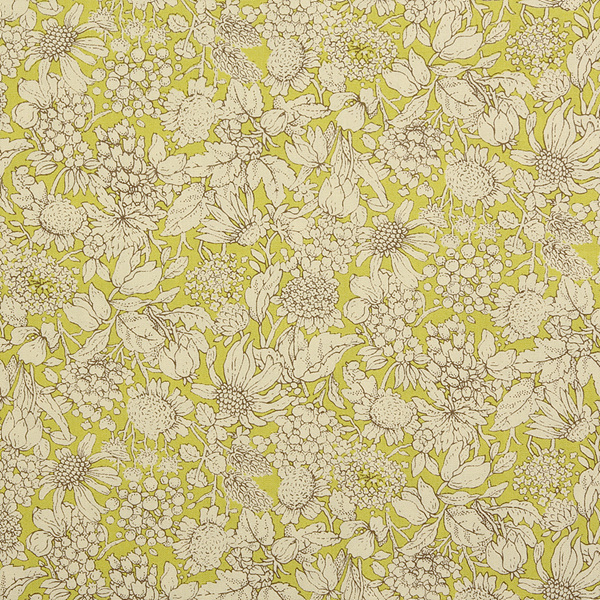 퀼트의 명가 엔조이퀼트,[고바야시] 꽃무늬 6879 프린트원단 - 옐로우