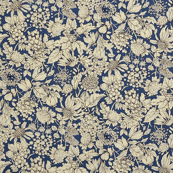 퀼트의 명가 엔조이퀼트,[고바야시] 꽃무늬 6879 프린트원단 - 네이비