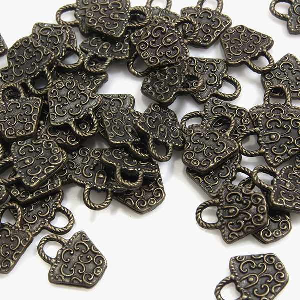 [기본부자재] 청동 지퍼장식(지퍼텍) 토트백 (50개)