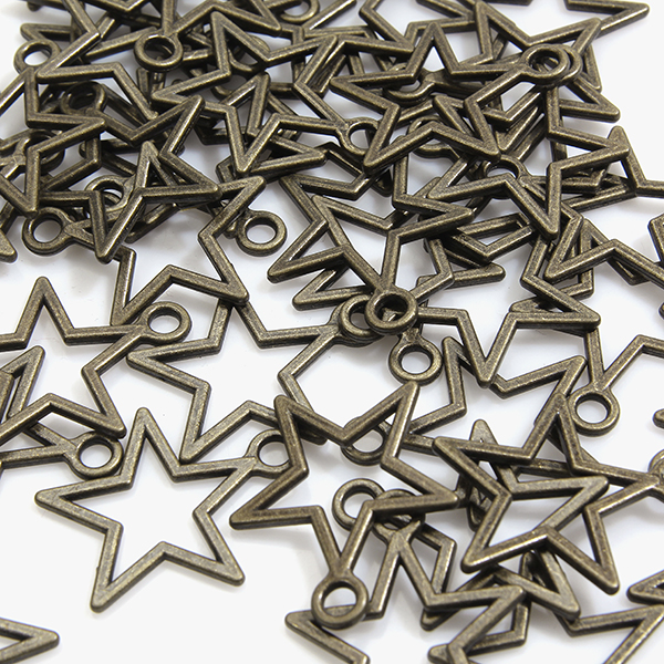 [기본부자재] 청동 지퍼장식(지퍼텍) 스타 (50개)