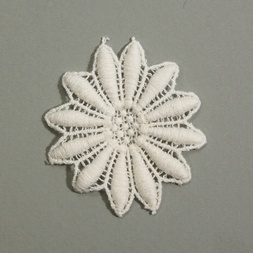 [퀼트부자재] 장식용 레이스 코스모스 모티브 5개 SET - 베이지 (개)