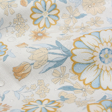 [유와] 쿠니카 보호 플라워 쿠키 라미네이팅원단 - 라이트 블루 (1/4yd) (D02)QKN444842-21-B (개)