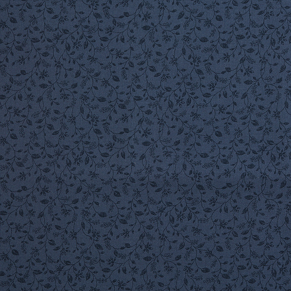 [코스모] 아메리칸 컨츄리 플라워 시팅 프린트원단 - 네이비