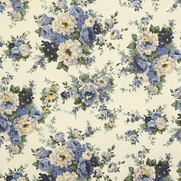퀼트의시작은? 엔조이퀼트와 함께,[고바야시] 꽃무늬 4326 트윌 프린트원단 - 블루