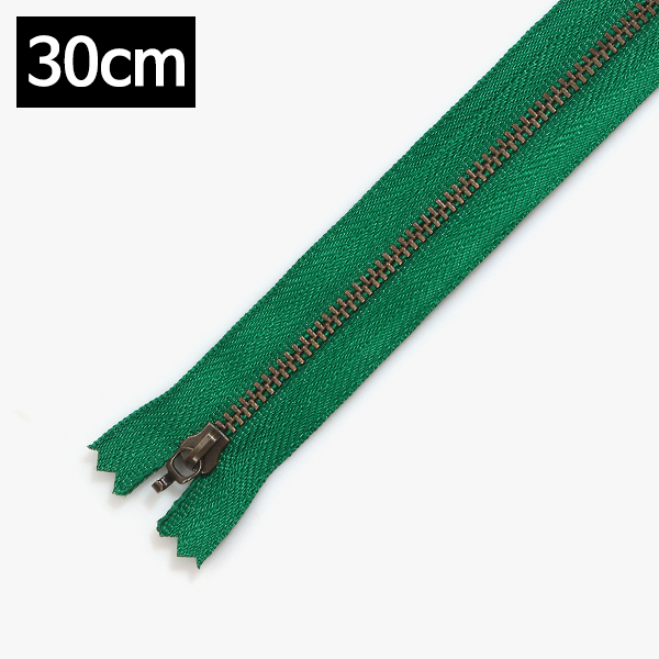 [YKK] 청동지퍼2(30cm) - 딥그린