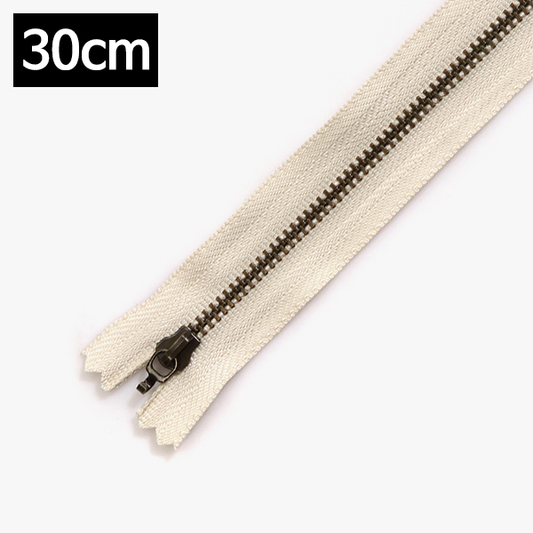 퀼트의시작은? 엔조이퀼트와 함께,[YKK] 청동지퍼2(30cm) - 아이보리