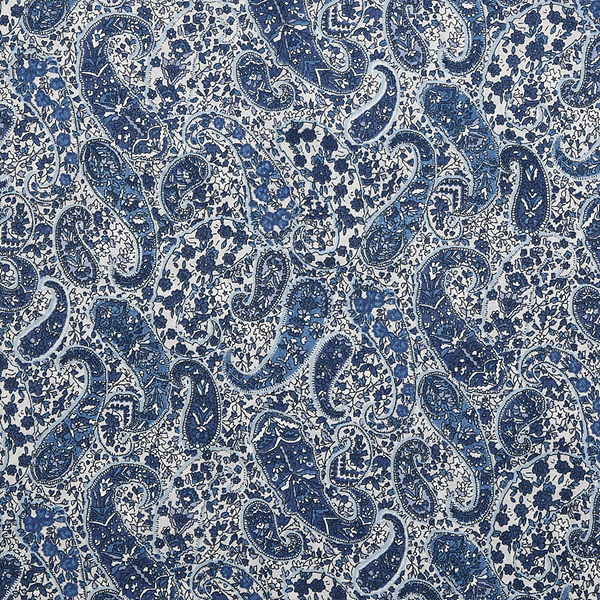 퀼트의시작은? 엔조이퀼트와 함께,[코카] 60수 론(아사) 플라우니 2 레트로 잔꽃무늬 프린트원단 - 블루