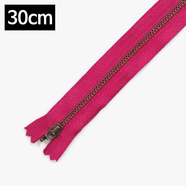 [YKK] 청동지퍼2(30cm) - 후크시아