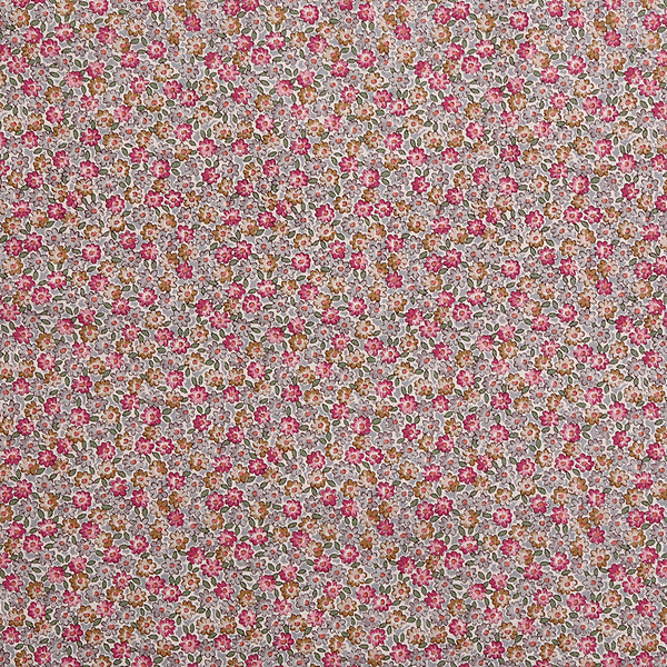퀼트의 명가 엔조이퀼트,[일본수입원단] 컨트리 플로랄 잔꽃무늬 셔팅 프린트원단 - 핑크그레이