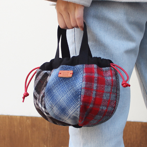 [바이핸즈] 퀼트패키지 소품 - 비숑 조리개 파우치