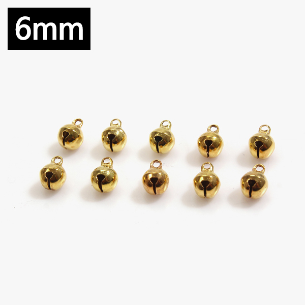 [퀼트부자재] 액세서리장식 국산방울 6mm(10개 set)-금색