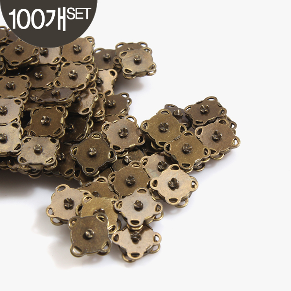 퀼트의시작은? 엔조이퀼트와 함께,[퀼트부자재] 자석 똑딱장식(100개 1SET) 10mm - 청동